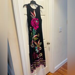 Beautiful Floral Tea Length Dress